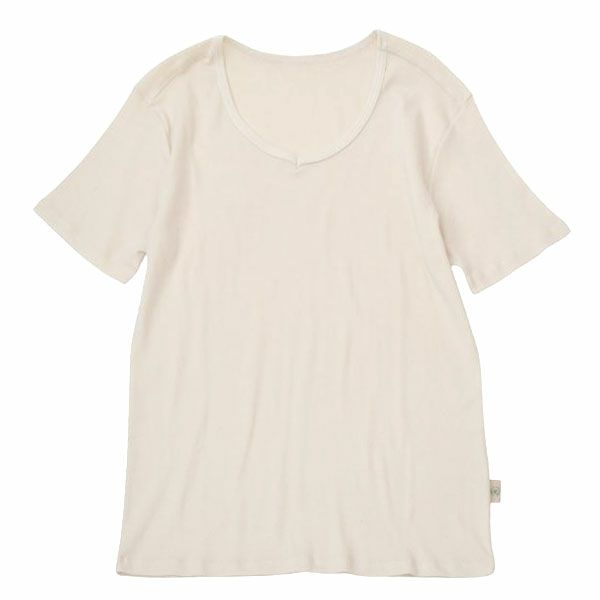 オーガニックコットン メンズ フライスVネックＴシャツ