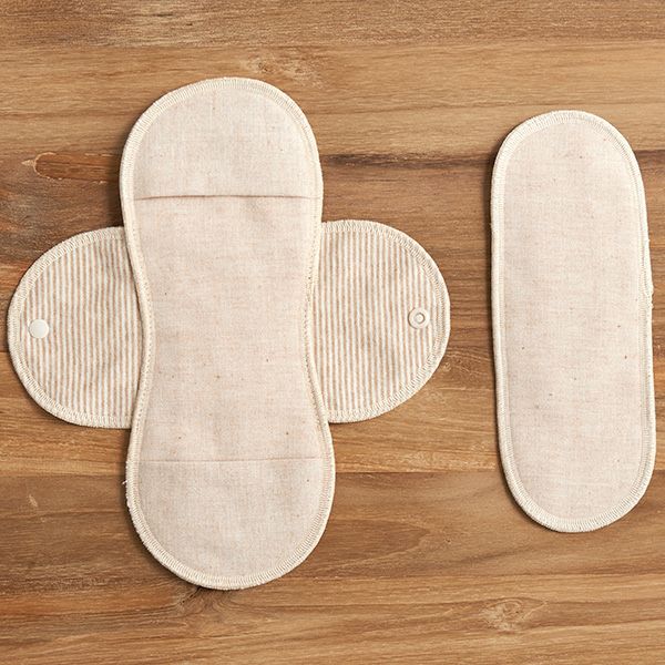 オーガニックコットン ポケット付布ナプキン昼用 ボーダー