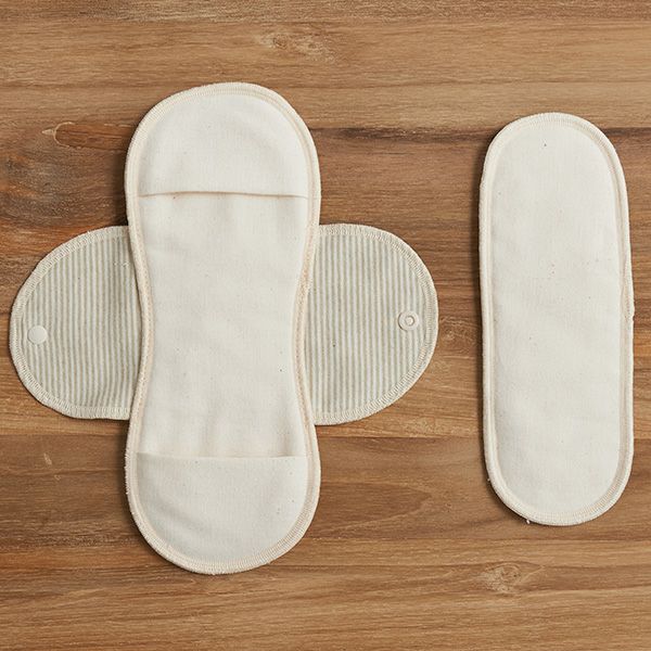 オーガニックコットン ポケット付布ナプキン昼用 ボーダー