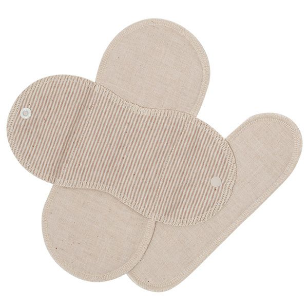 オーガニックコットン ポケット付布ナプキン昼用 ボーダー