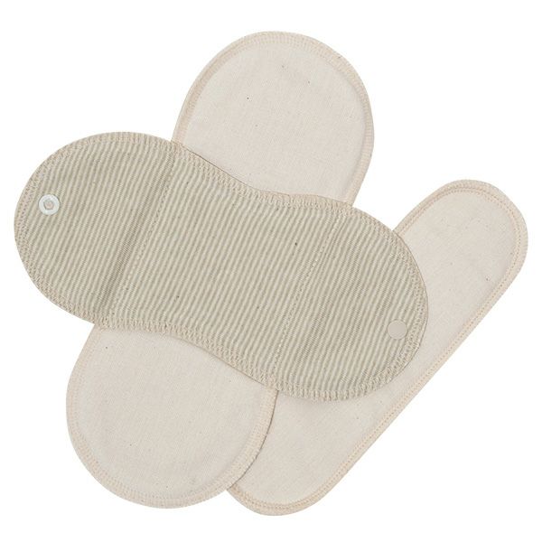 オーガニックコットン ポケット付布ナプキン昼用 ボーダー