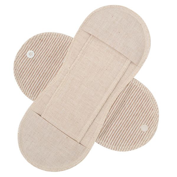 オーガニックコットン ポケット付布ナプキン昼用 ボーダー