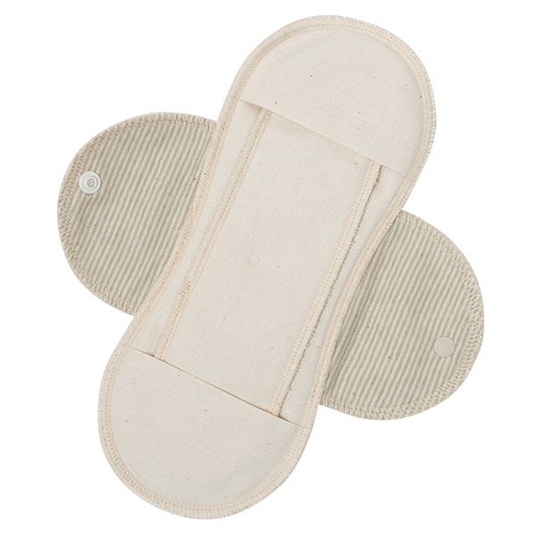 オーガニックコットン ポケット付布ナプキン昼用 ボーダー