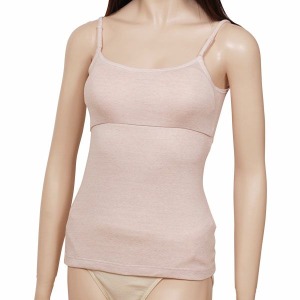 オーガニックコットン パット付きキャミソール