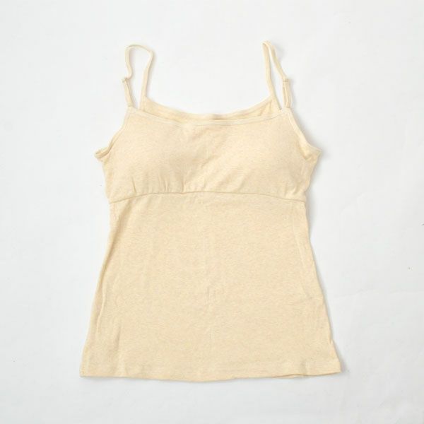 オーガニックコットン パット付きキャミソール
