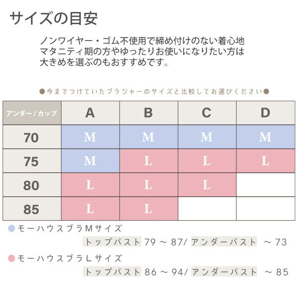 オーガニックコットン モーハウスブラ