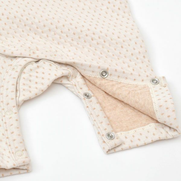 オーガニックコットン ベビー 衿付きカバーオール ドット 60