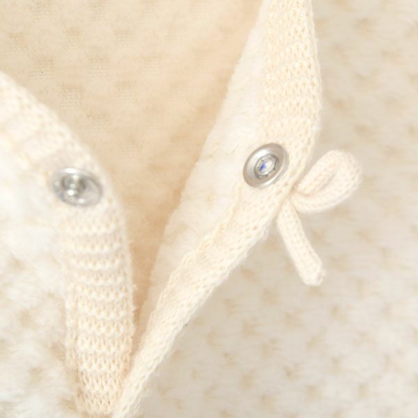 オーガニックコットン ベビー ノースリーブローブ ナチュラル 60-90