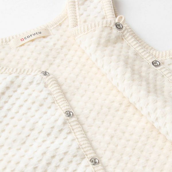 オーガニックコットン ベビー ノースリーブローブ ナチュラル 60-90