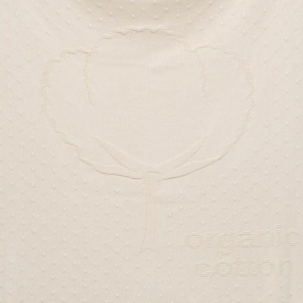 オーガニックコットン ベビー コットンボール柄模様編みアフガン 85×85