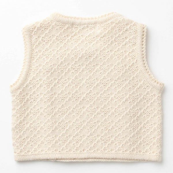 オーガニックコットン ベビー ふんわりダブルベスト ナチュラル 60-80