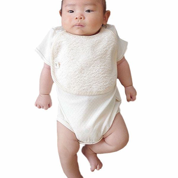 オーガニックコットン ベビー パイルふわふわスタイ ナチュラル
