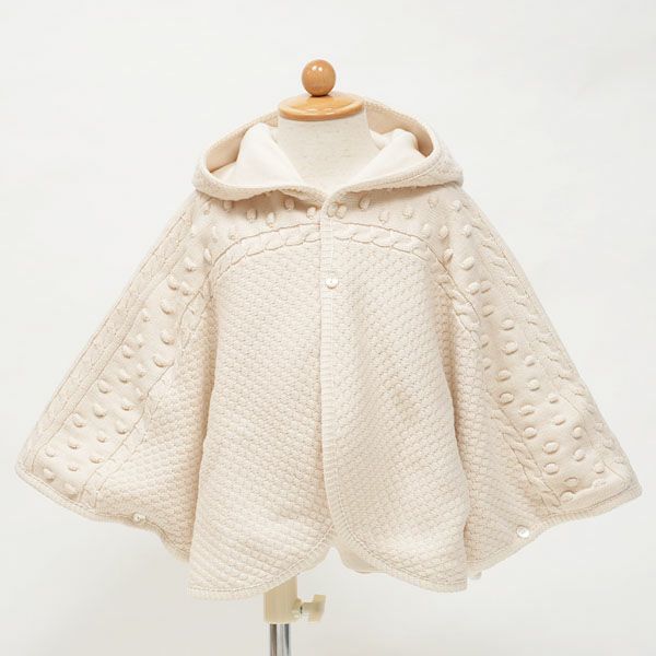 オーガニックコットン ベビー ポップコーンマント