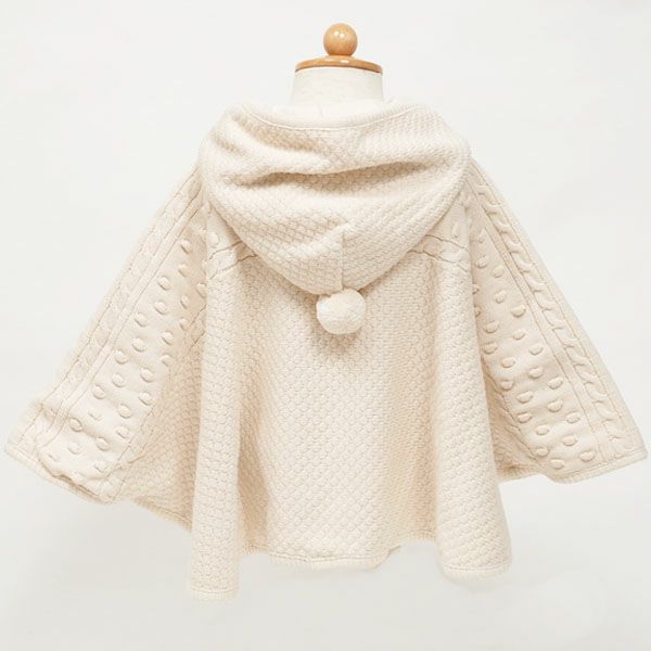 オーガニックコットン ベビー ポップコーンマント