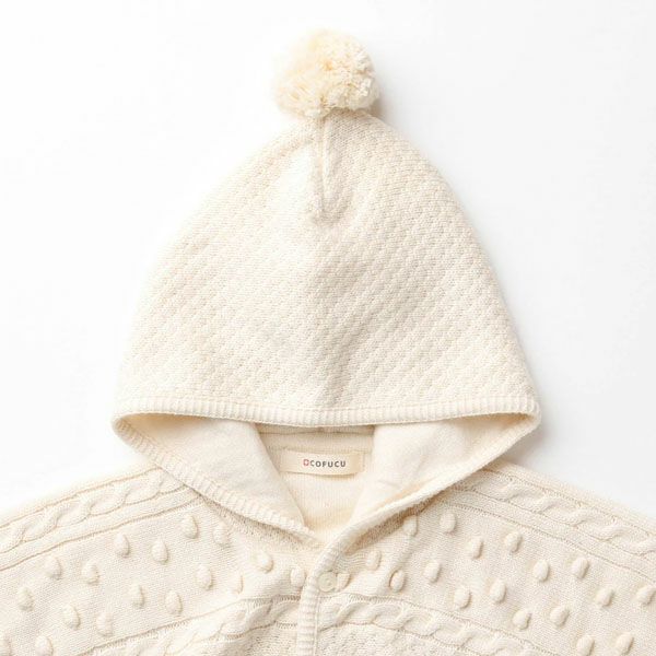 オーガニックコットン ベビー ポップコーンマント