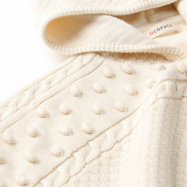 オーガニックコットン ベビー ポップコーンマント