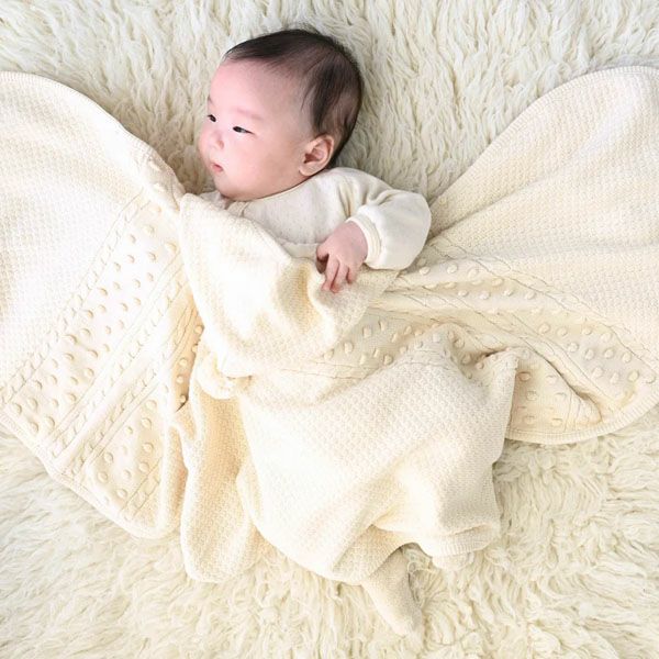 オーガニックコットン ベビー ポップコーンマント