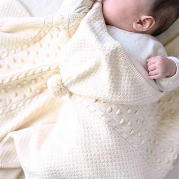 オーガニックコットン ベビー ポップコーンマント