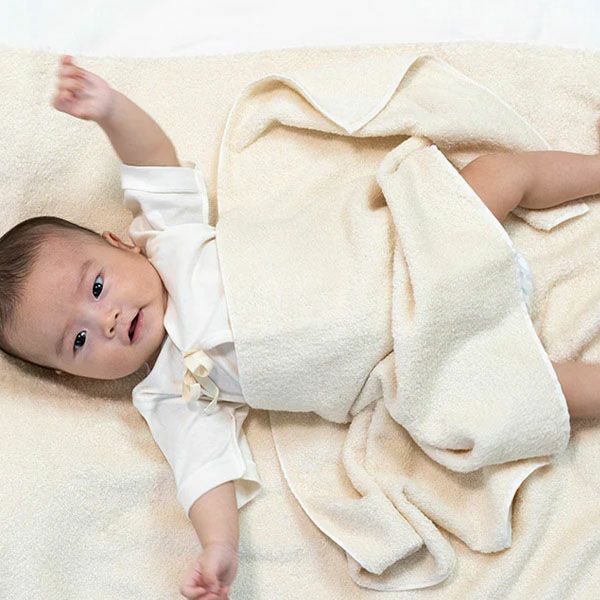 オーガニックコットン ふんわりフェイスタオル ナチュラル 34x86