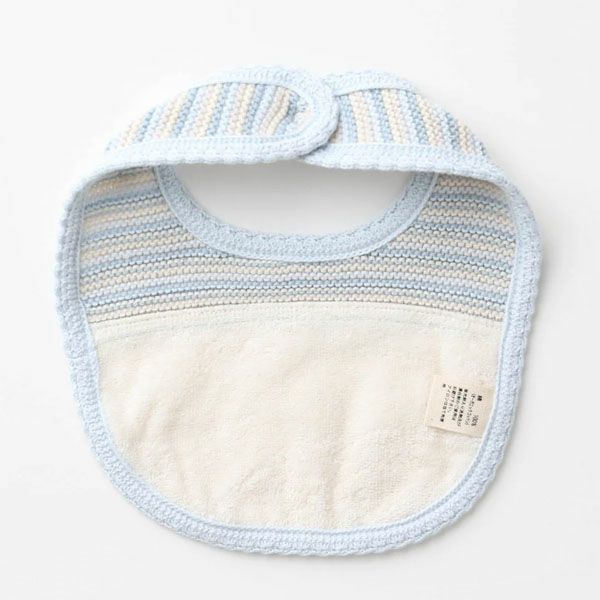 オーガニックコットン ボーダーニット＆ふんわりパイルのスタイ