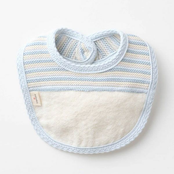 オーガニックコットン ボーダーニット＆ふんわりパイルのスタイ