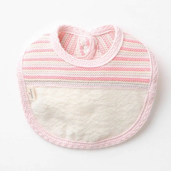 オーガニックコットン ボーダーニット＆ふんわりパイルのスタイ