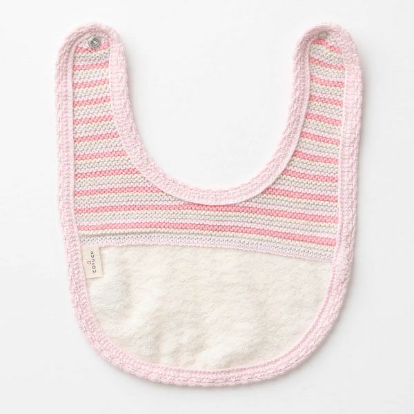 オーガニックコットン ボーダーニット＆ふんわりパイルのスタイ