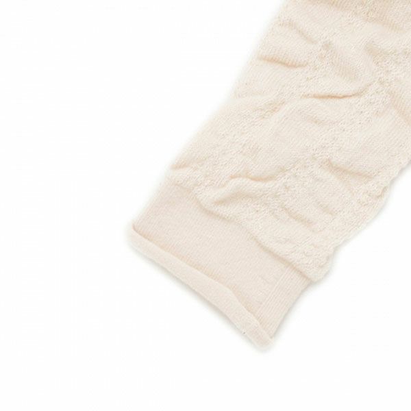 オーガニックコットン ベビー ポンポン付きくしゅくしゅレッグウォーマー