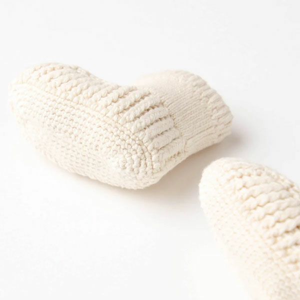 オーガニックコットン スカラップトリミングブーティー