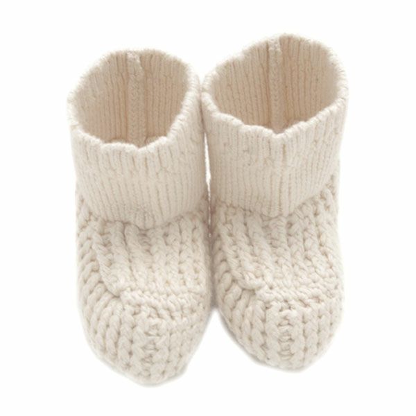 オーガニックコットン スカラップトリミングブーティー