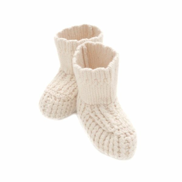 オーガニックコットン スカラップトリミングブーティー