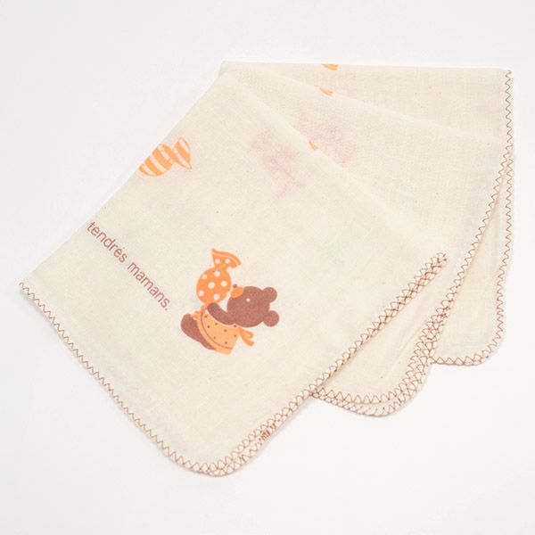 オーガニックコットン ガーゼハンカチ 3枚セット Caramel