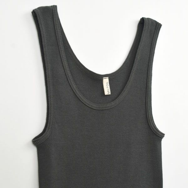 オーガニックコットン リブタンクトップ