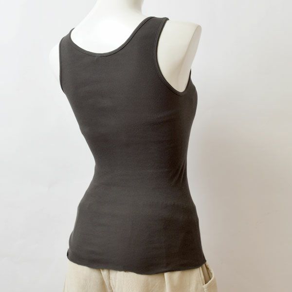 オーガニックコットン リブタンクトップ