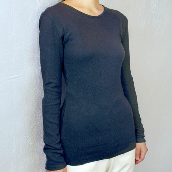 オーガニックコットン 薄手接結インナーシャツ（長袖）