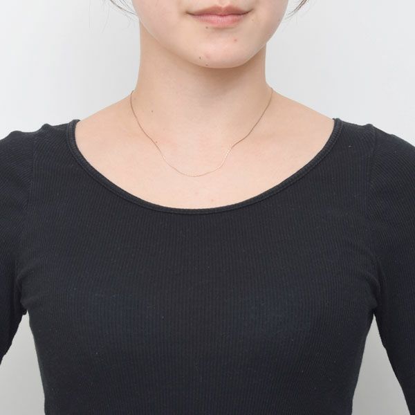 オーガニックコットン リブ クルーネックカットソー（長袖）