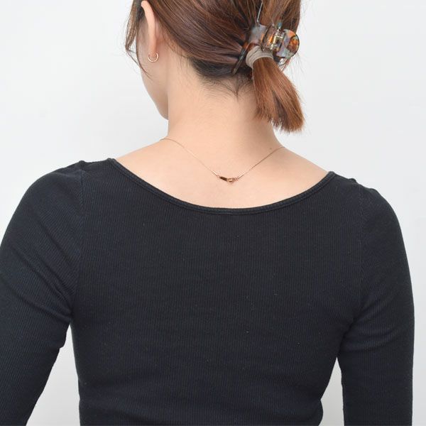 オーガニックコットン リブ クルーネックカットソー（長袖）