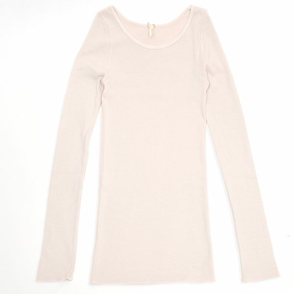 オーガニックコットン リブ クルーネックカットソー（長袖）