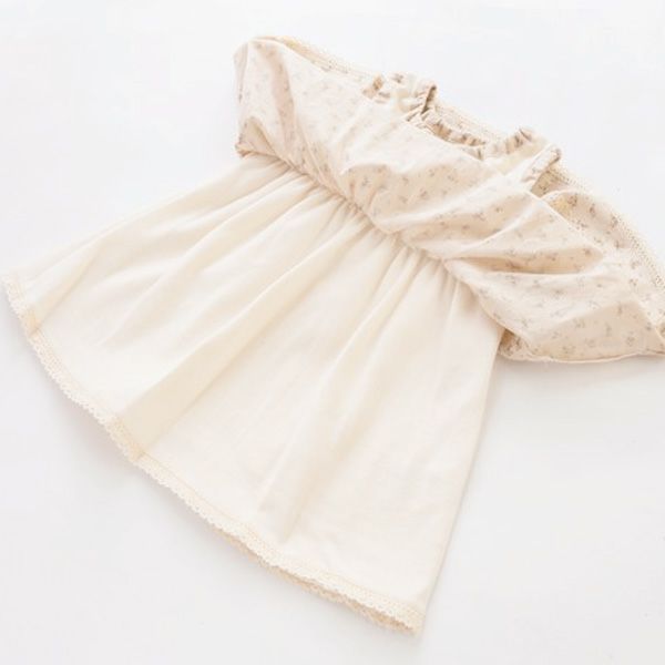 オーガニックコットン ベビーフラワープリント レイヤードＪスカート