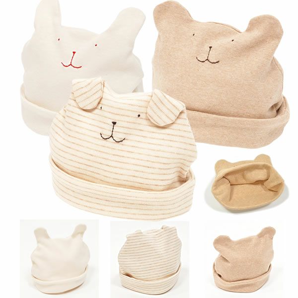 オーガニックコットン ベビーキャップ