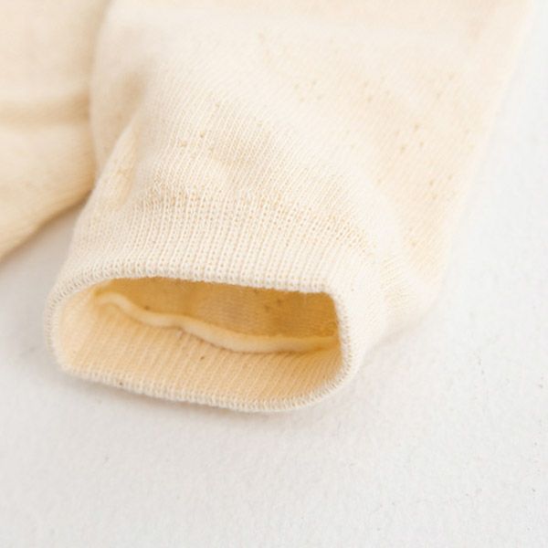 オーガニックコットン 透かし柄レッグウォーマー