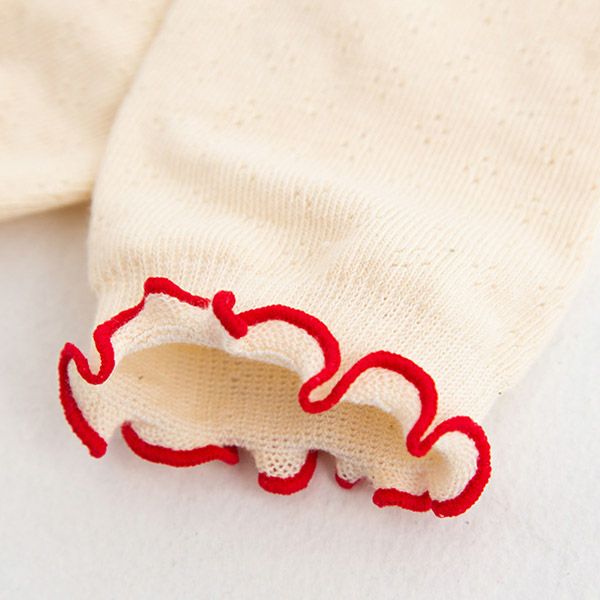 オーガニックコットン 透かし柄レッグウォーマー