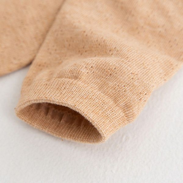 オーガニックコットン 透かし柄レッグウォーマー