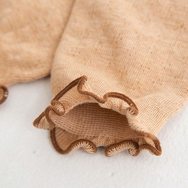 オーガニックコットン 透かし柄レッグウォーマー