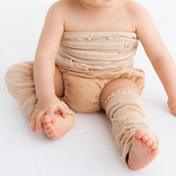 オーガニックコットン 薄手ポワポワレッグウォーマー