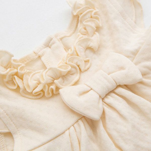 オーガニックコットン ベビーフリル＆リボンチュニック