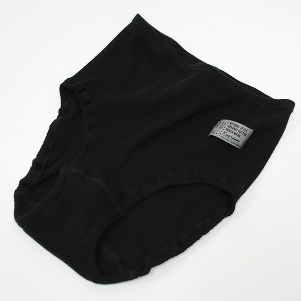 オーガニックコットン ハイライズショーツ ブラック M～L