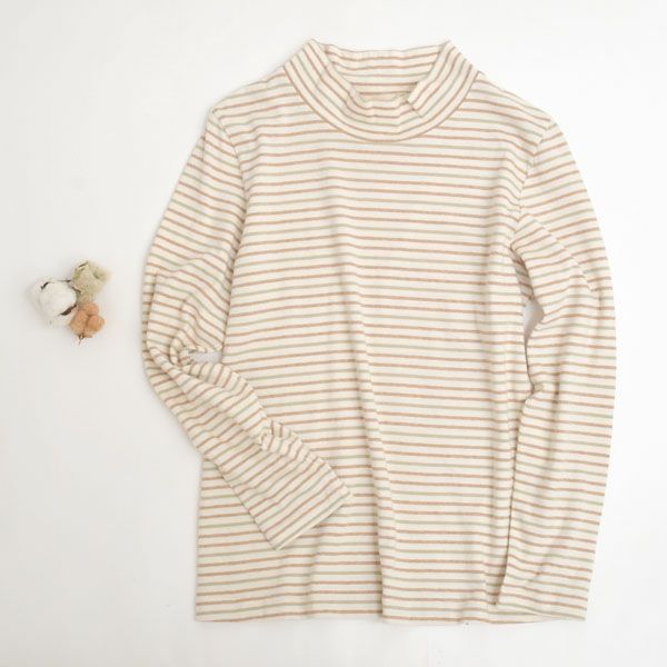 オーガニックコットン ハイネックプルオーバー（長袖）