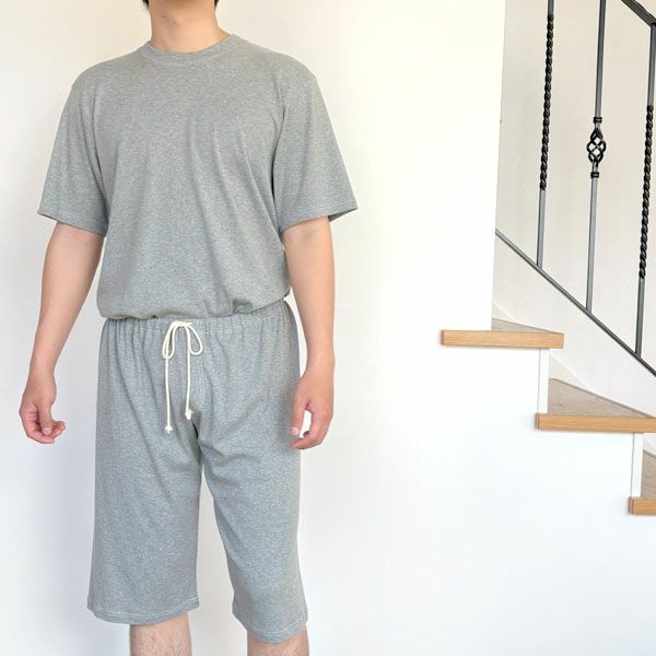オーガニックコットン メンズ リラクシングウェア ハーフパンツ