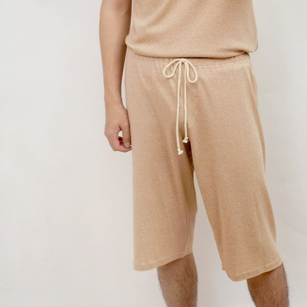 オーガニックコットン メンズ リラクシングウェア ハーフパンツ